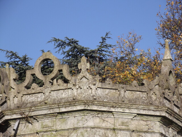 Terrace Walls and gazebos at Thorsby Hall, Thorsby Park, Perlethorpe