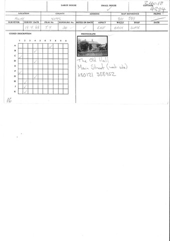 Student Survey Card