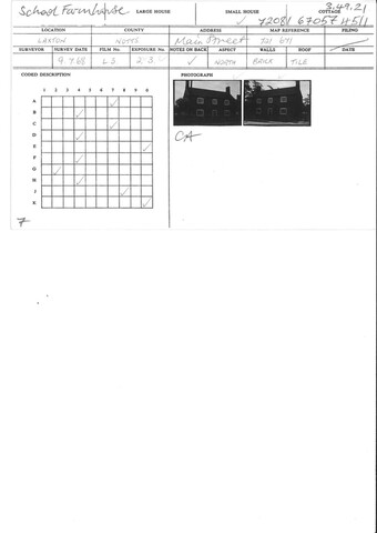 Student Survey Card
