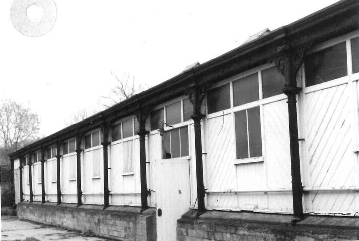1.30.30 Set of 4 dairies and entrance gateway, Winnings Road, Welbeck Estate Village, Holbeck. 1984