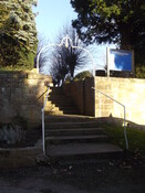 Boundary wall and steps at Church of St Margaret, Church Hill, Bilshtorpe