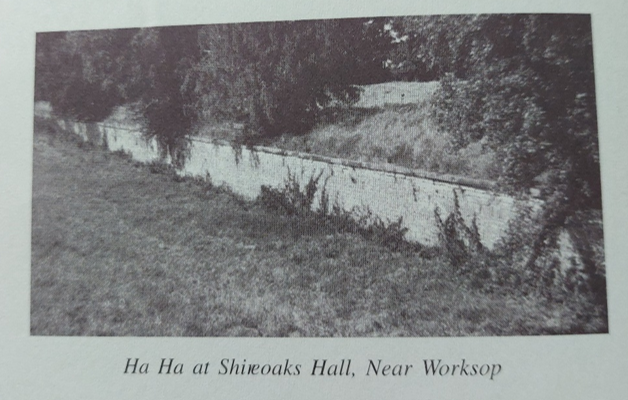 Photograph of a ha-ha at Shireoaks Hall