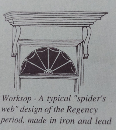 Diagram of a Spiderweb fanlight